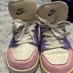 Nike Air Jordan’s Kids Sneakers in Pink and Purple Color Block